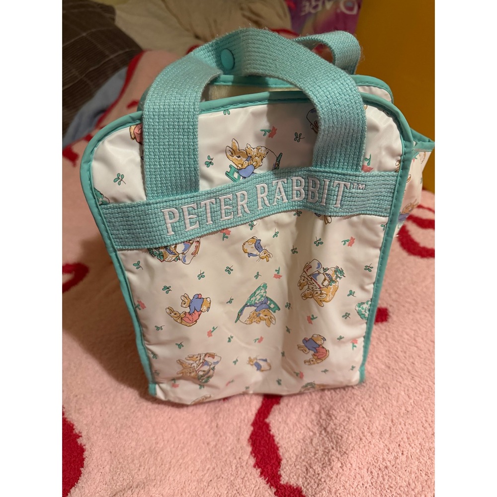 Vintage Peter Rabbit Enfamil Insulated Bottle Lunch Bag Blue Beatrix Potter 11x9